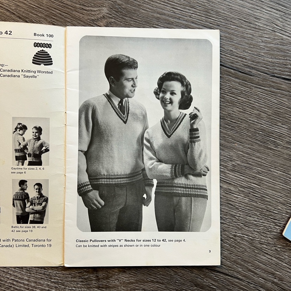 VINTAGE lot of 3 Beehive knitting patterns - Picture 12 of 17